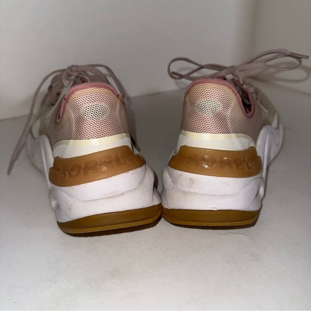 SOREL Kinetic RNEGD Float Sneaker in the Chalk/Eraser Pink colorway 10 - Picture 3 of 9